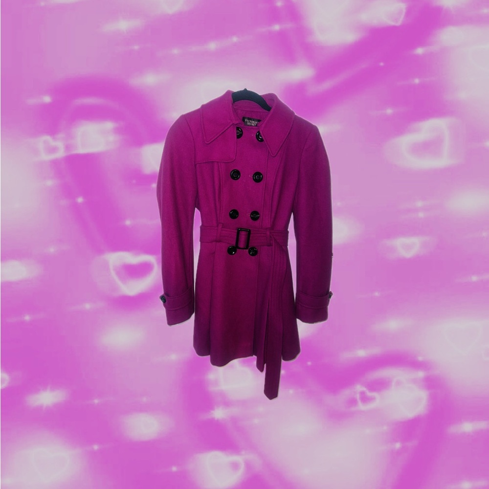 Berry Pink Wool Coat